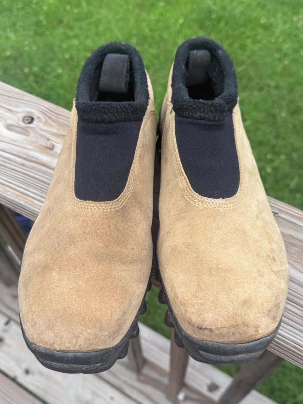 Salomon Suede Slip On Trail Shoes Gorpcore Hiking Mens US 8.5 Tan 3989 - Picture 9 of 10